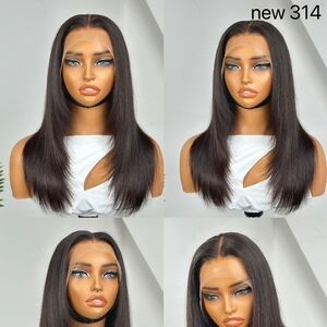 Raw Hair 13x4 Layered Straight Frontal Wig – 16"